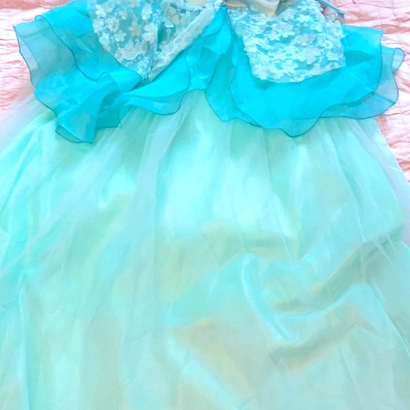 Blue girls XL dress. definitely on the fancier side.. great for halloween! ✨✨✨ - Picture 2 of 5